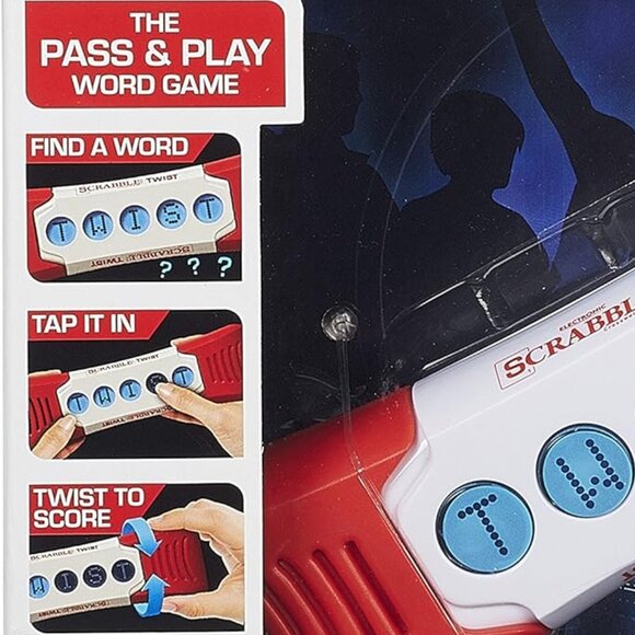 Scrabble Twist Electronic Word Game with Lights Sounds or Play In Silent Mode - Picture 2 of 9